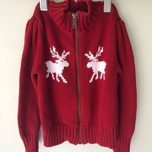 Chaps Kids Red Sweater Cardigan